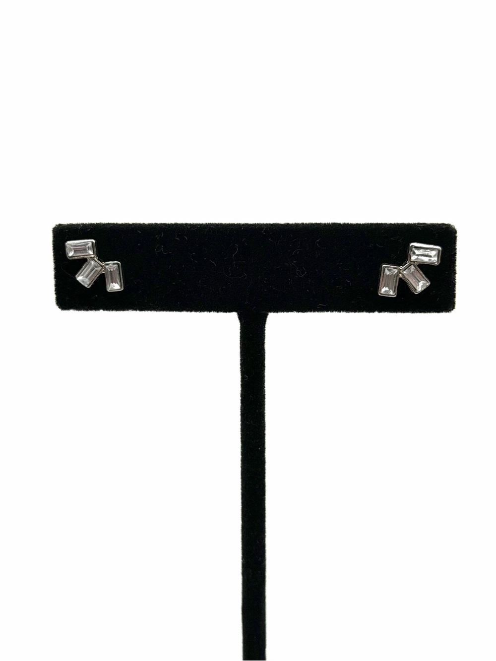 Silver & Clear Stone Baguette Ear Climbers